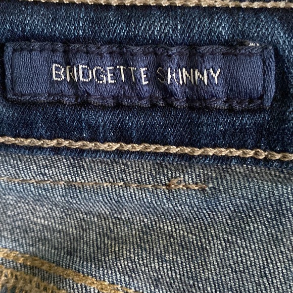 Lucky Brand Brigitte Skinny High Rise Raw Hem size 8 / 29 Medium Wash - Picture 6 of 13